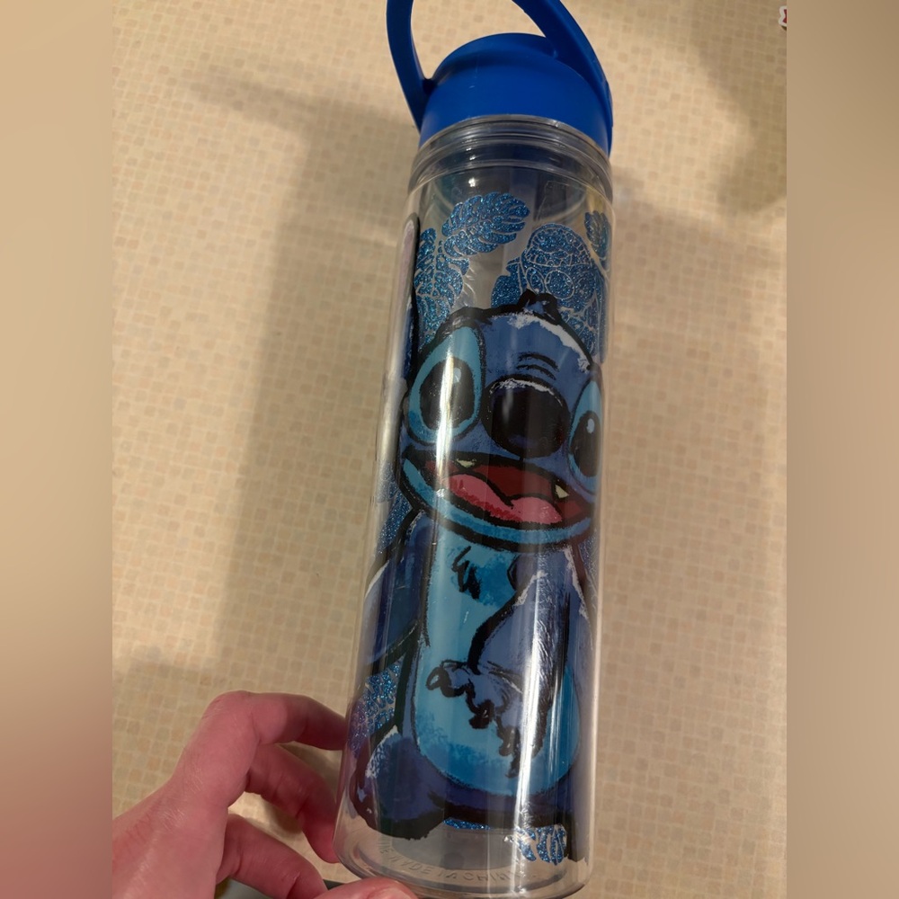 18oz plastic Stitch water bottle
